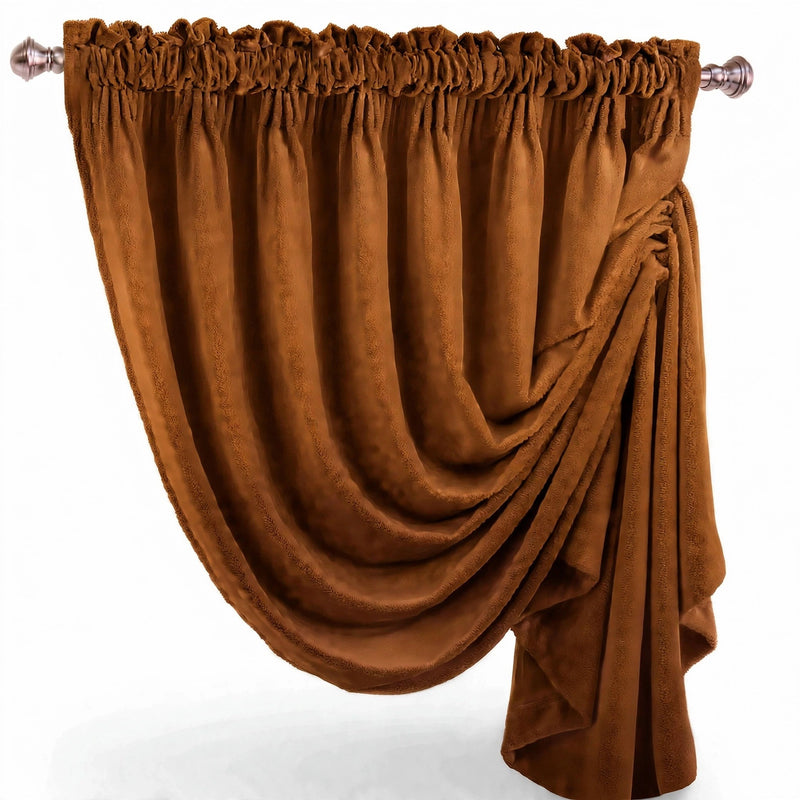 Anydrape Umber Velvet Blackout Curtains – High‑Quality Modern Luxury Drapes for Living Room, Bedroom & Dining Windows