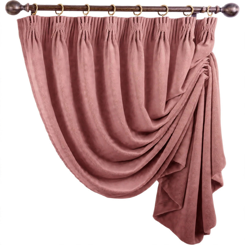 Anydrape Dark Peach Velvet Blackout Curtains – High‑Quality Modern Luxury Drapes for Living Room, Bedroom & Dining Windows