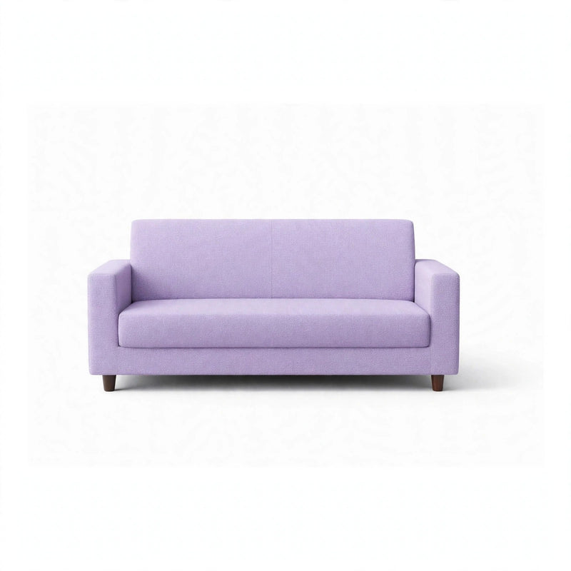 Anyseat 3-Seater Sofa Cover – Plain Light Purple Style Slipcover for Living Room Chair Protection