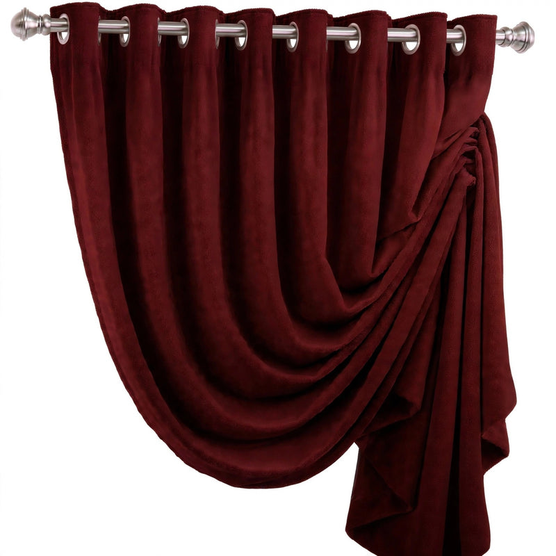 Anydrape Maroon Velvet Blackout Curtains – High‑Quality Modern Luxury Drapes for Living Room, Bedroom & Dining Windows