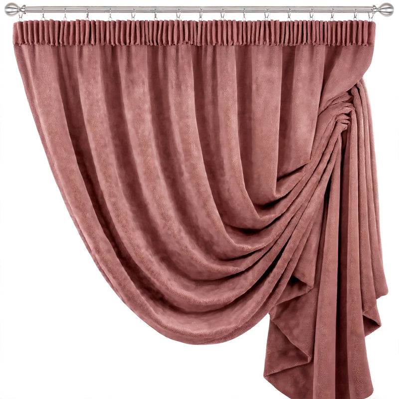 Anydrape Dark Peach Velvet Blackout Curtains – High‑Quality Modern Luxury Drapes for Living Room, Bedroom & Dining Windows