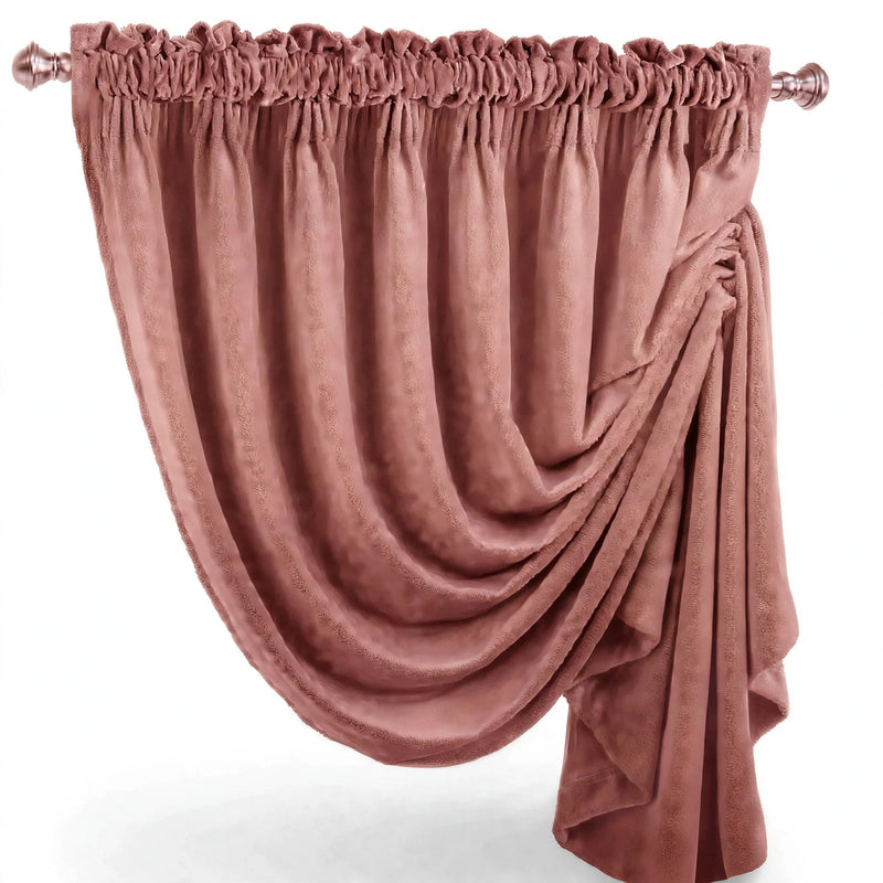 Anydrape Dark Peach Velvet Blackout Curtains – High‑Quality Modern Luxury Drapes for Living Room, Bedroom & Dining Windows