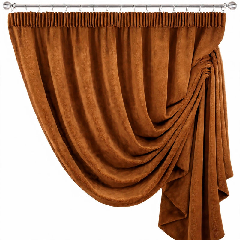 Anydrape Umber Velvet Blackout Curtains – High‑Quality Modern Luxury Drapes for Living Room, Bedroom & Dining Windows