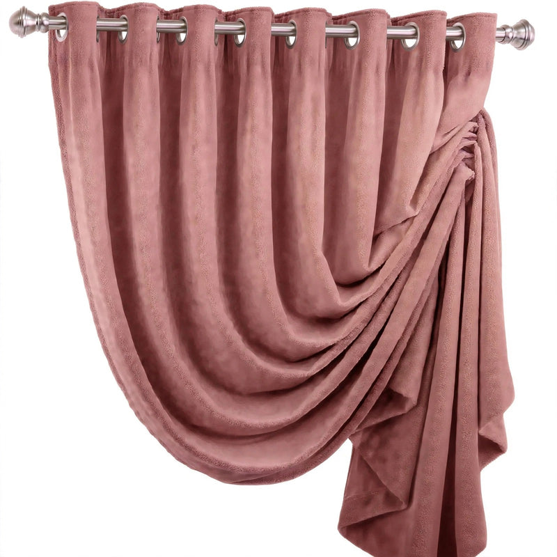Anydrape Dark Peach Velvet Blackout Curtains – High‑Quality Modern Luxury Drapes for Living Room, Bedroom & Dining Windows