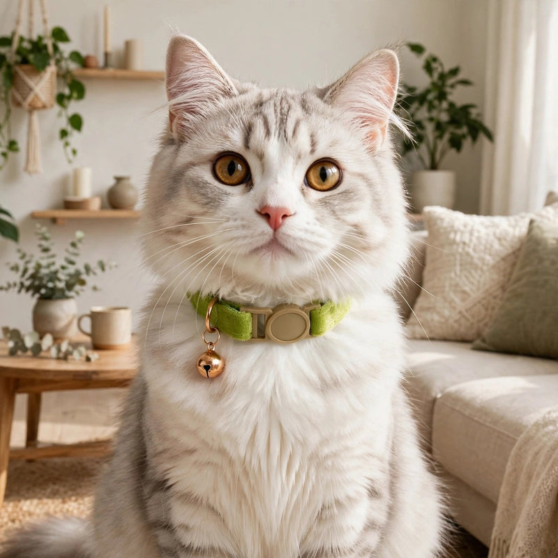 Anypet Cat Collar Lime Green Small with Safety Buckle, Bell, and Durable Strap Stylish and Comfortable Pet Accessory