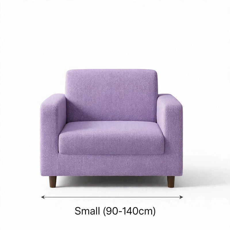 Anyseat 1-Seater Sofa Cover – Plain Light Purple Style Slipcover for Living Room Chair Protection
