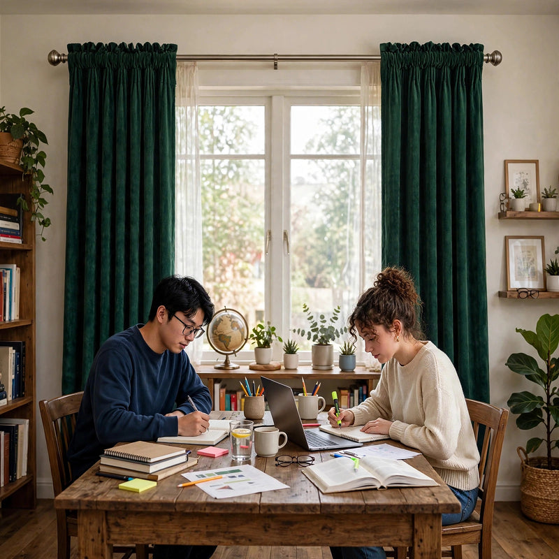 Anydrape Green Velvet Blackout Curtains – High‑Quality Modern Luxury Drapes for Living Room, Bedroom & Dining Windows