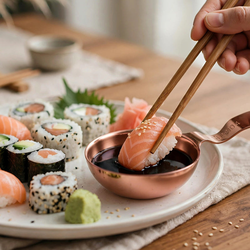 Anygleam Rose Gold Sauce Dish 2 Pcs Stainless Steel Mini Tray Kitchen