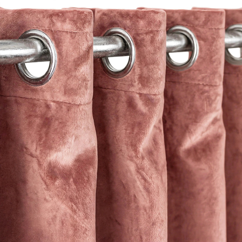Anydrape Dark Peach Velvet Blackout Curtains – High‑Quality Modern Luxury Drapes for Living Room, Bedroom & Dining Windows