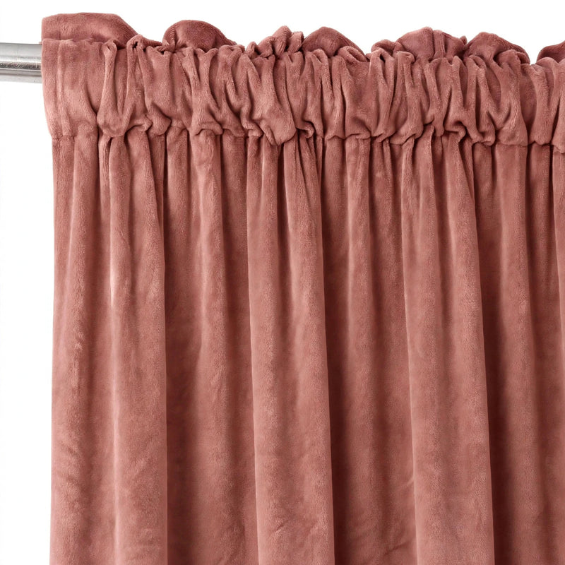 Anydrape Dark Peach Velvet Blackout Curtains – High‑Quality Modern Luxury Drapes for Living Room, Bedroom & Dining Windows