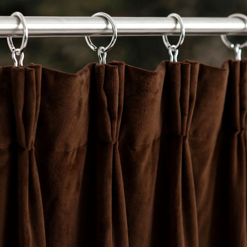 Anydrape Chocolate Velvet Blackout Curtains – High‑Quality Modern Luxury Drapes for Living Room, Bedroom & Dining Windows