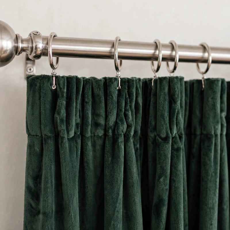 Anydrape Green Velvet Blackout Curtains – High‑Quality Modern Luxury Drapes for Living Room, Bedroom & Dining Windows