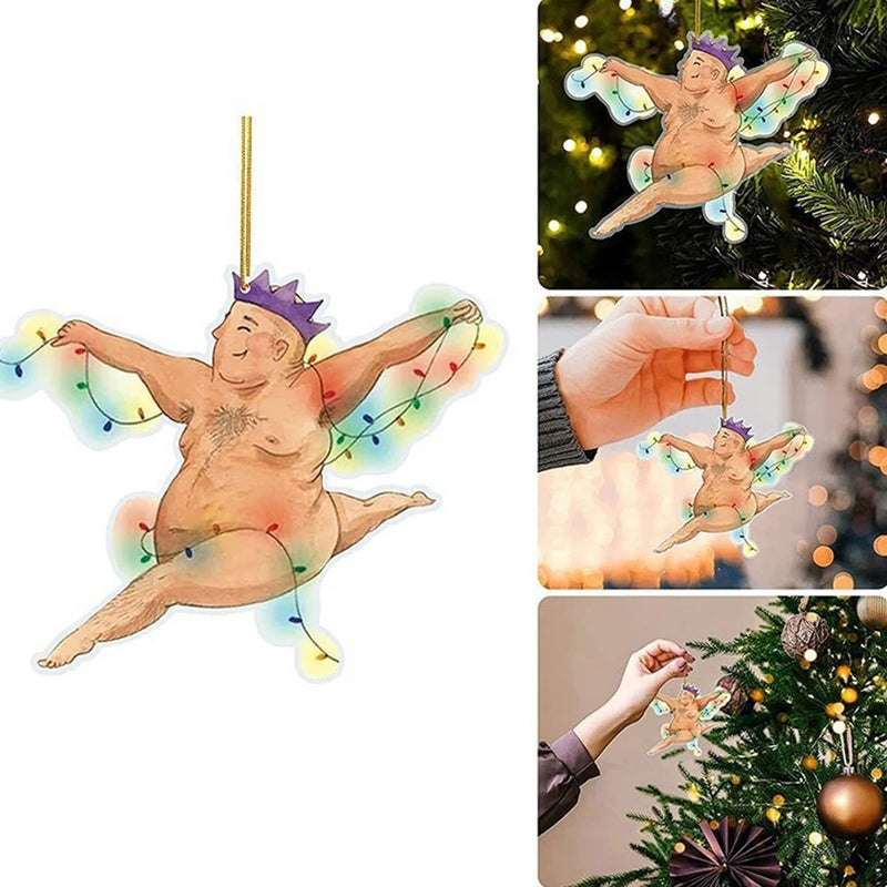 ANYDECO Christmas Funny Hanging Male Female Dance Pendan Ornaments 
