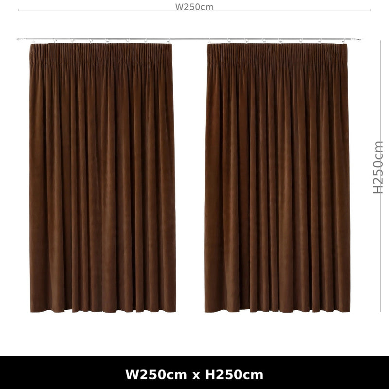 Anydrape Chocolate Velvet Blackout Curtains – High‑Quality Modern Luxury Drapes for Living Room, Bedroom & Dining Windows