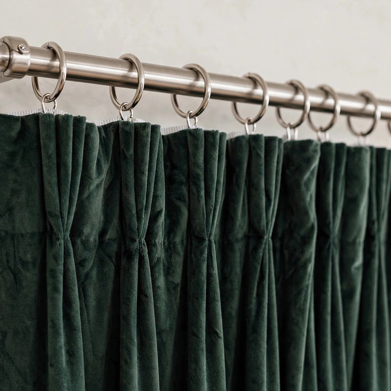 Anydrape Green Velvet Blackout Curtains – High‑Quality Modern Luxury Drapes for Living Room, Bedroom & Dining Windows