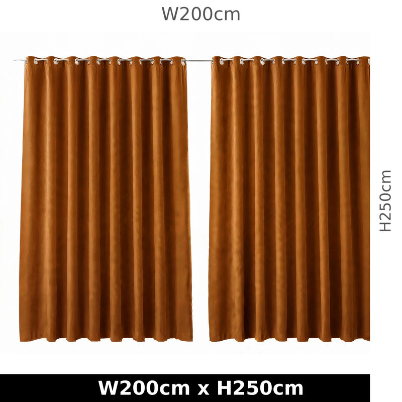 Anydrape Umber Velvet Blackout Curtains – High‑Quality Modern Luxury Drapes for Living Room, Bedroom & Dining Windows