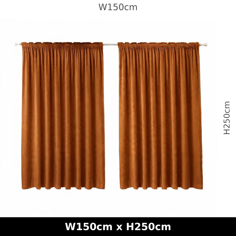 Anydrape Umber Velvet Blackout Curtains – High‑Quality Modern Luxury Drapes for Living Room, Bedroom & Dining Windows