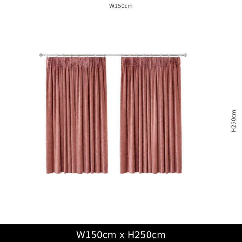 Anydrape Dark Peach Velvet Blackout Curtains – High‑Quality Modern Luxury Drapes for Living Room, Bedroom & Dining Windows
