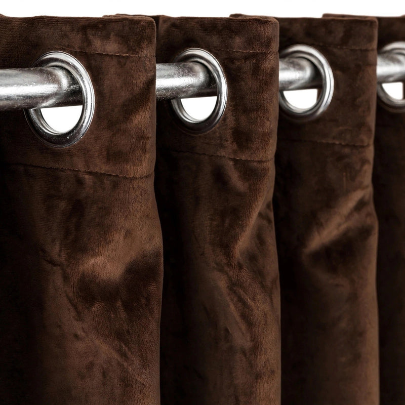 Anydrape Chocolate Velvet Blackout Curtains – High‑Quality Modern Luxury Drapes for Living Room, Bedroom & Dining Windows