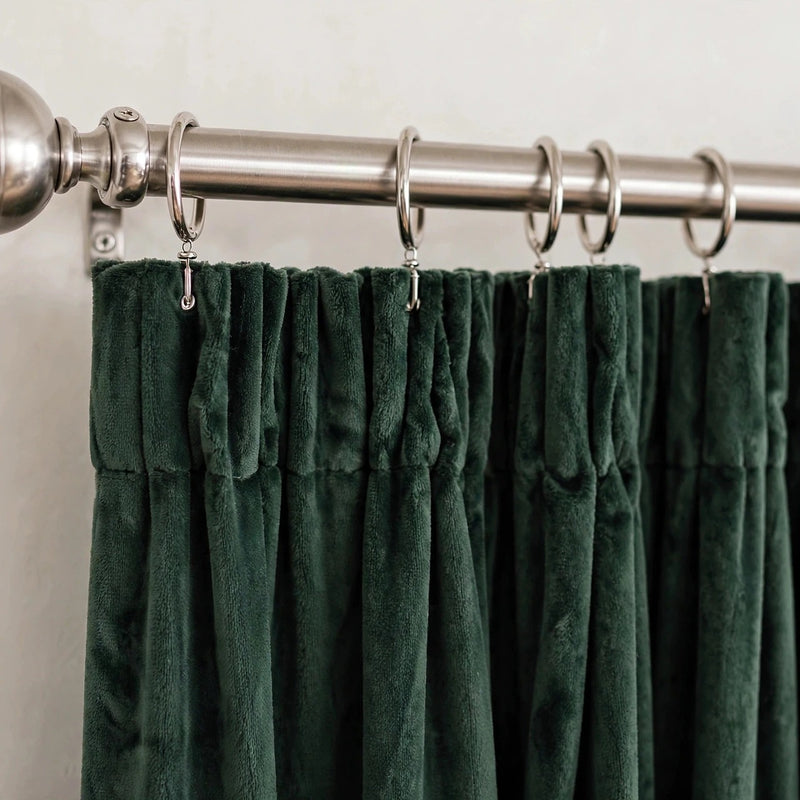 Anydrape Green Velvet Blackout Curtains – High‑Quality Modern Luxury Drapes for Living Room, Bedroom & Dining Windows