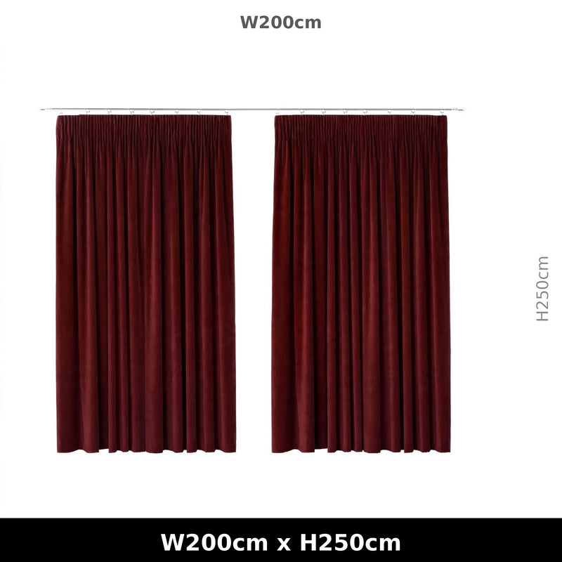 Anydrape Maroon Velvet Blackout Curtains – High‑Quality Modern Luxury Drapes for Living Room, Bedroom & Dining Windows