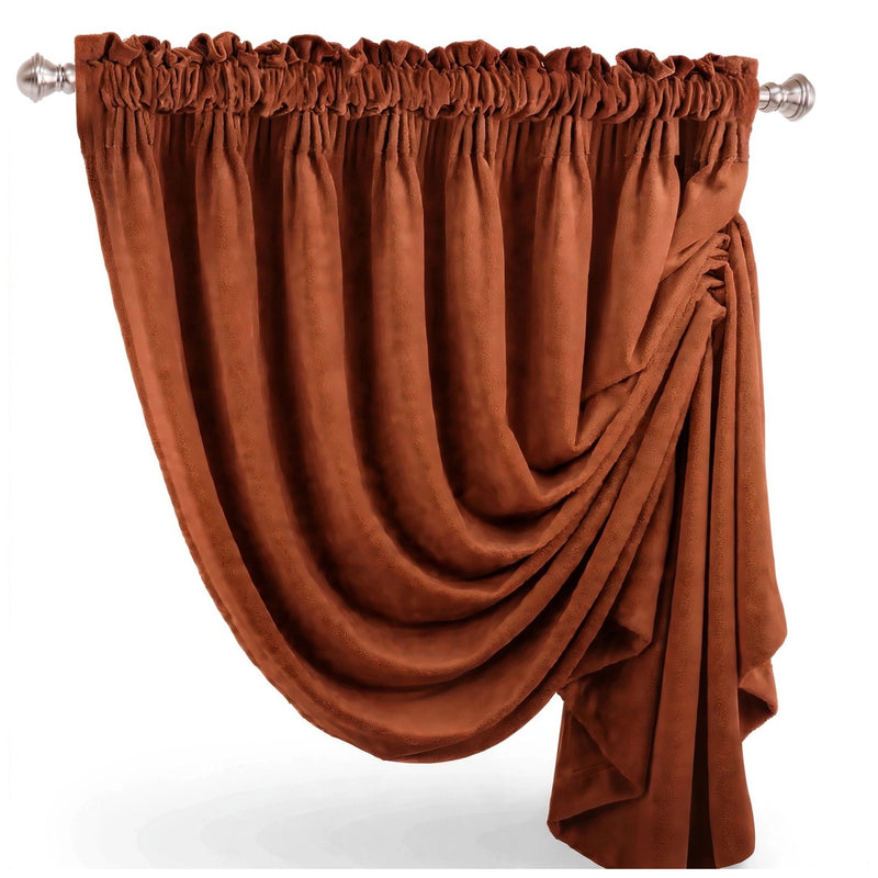 Anydrape Orange Velvet Blackout Curtains – High‑Quality Modern Luxury Drapes for Living Room, Bedroom & Dining Windows