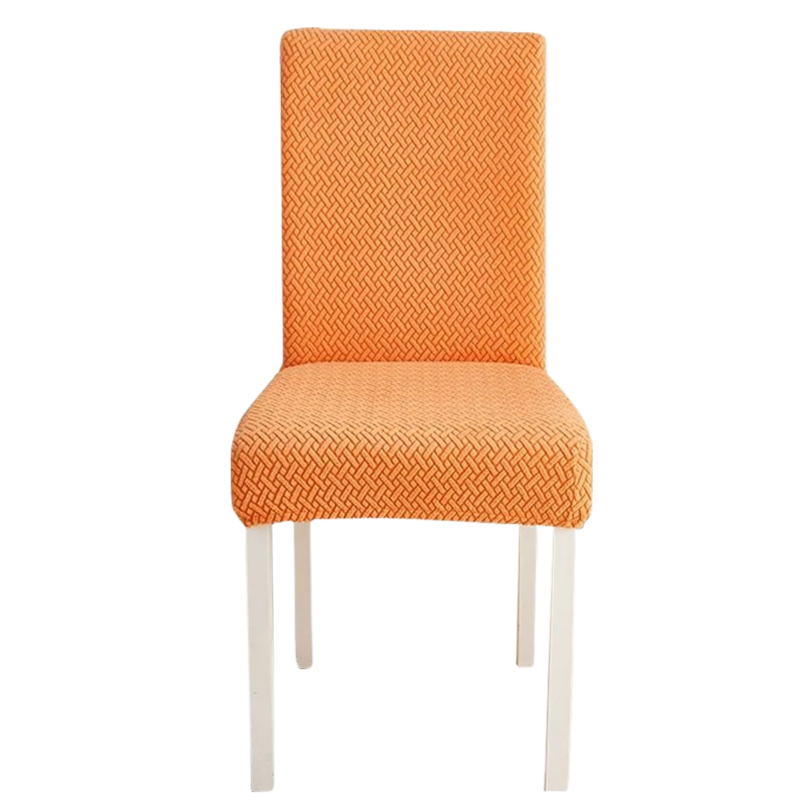 Anyseat Chair Cover Orange Small Knitted Design with Anti-Dirt and Elastic Material for Dining Room Kitchen Wedding Hotel Banquet Restaurant