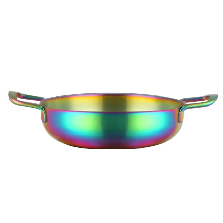 Anygleam Stock Pot Rainbow no.0-L Stainless Steel HotPot Without Lid Single-Layer Cooking Soup Noodle Sea Food Home Kitchen Restaurant Tools