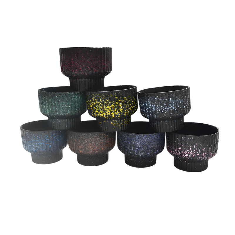 ANYDECO Flower Vase 8Pcs Set Starry Sky Speckled Succulent Plant Pot Home Office Decor