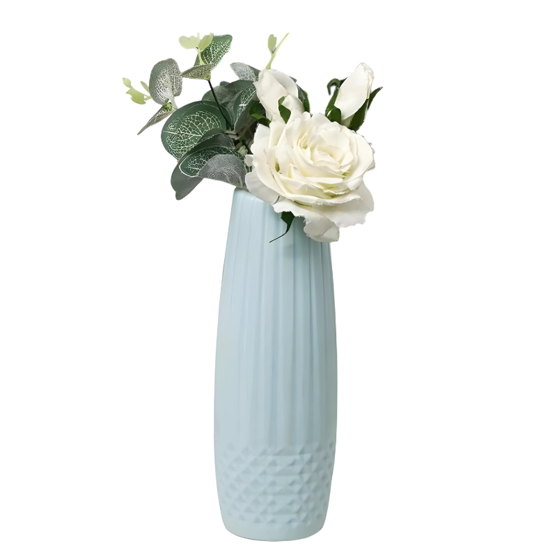 ANYDECO Flower Vase  Light Green Small Diamond Pattern Table Decor