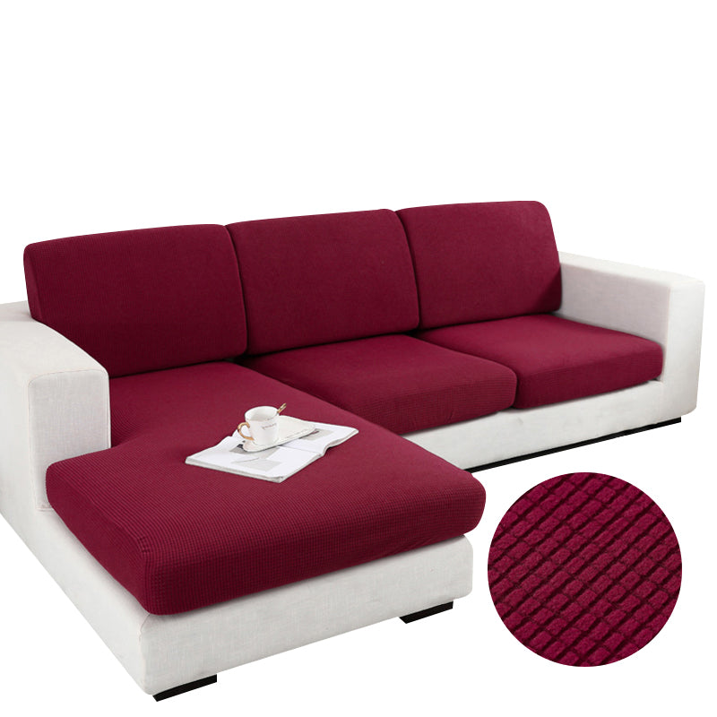 Anyseat Sofa Cover Wine Red Polyester Thick Stretchable Cushion For Living Room 1Pc Back Cushion