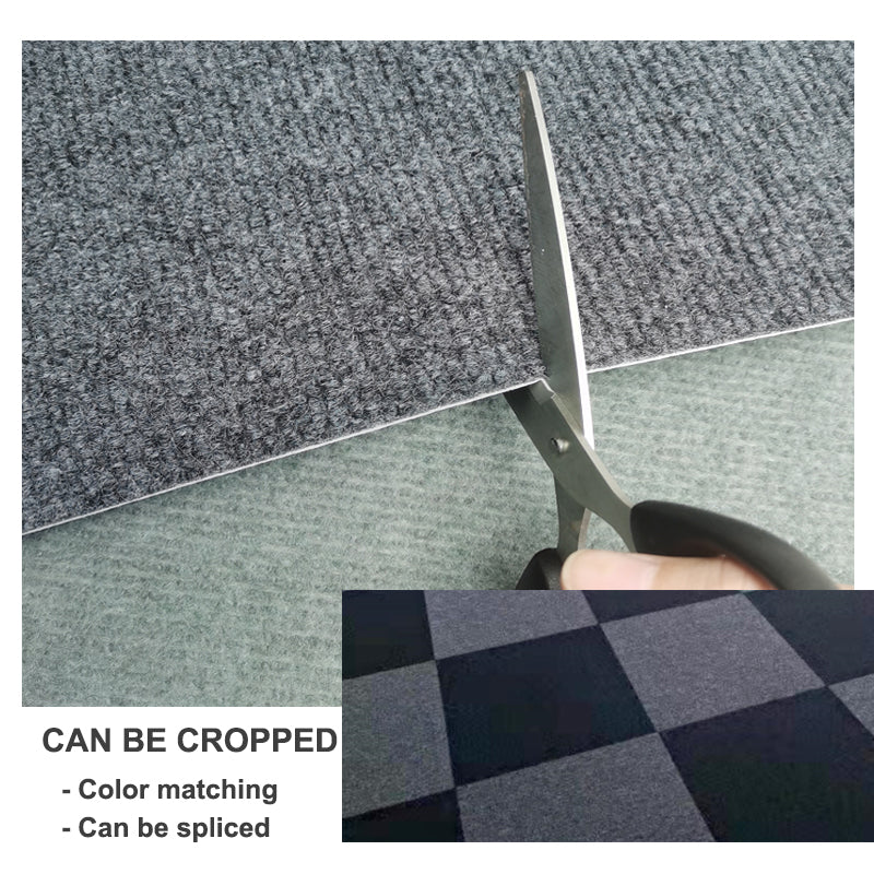 ANYHOUZ Splicing Mat Light Grey 30x30cm 6Pcs Removable Self-Priming Non Slip Patchwork Rugs Carpet Kids Playmat