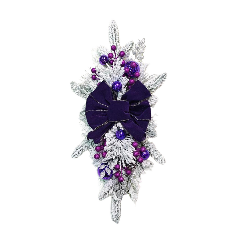 ANYDECO Christmas Wreath Violet  Ribbon Hanging Decorative Ornaments