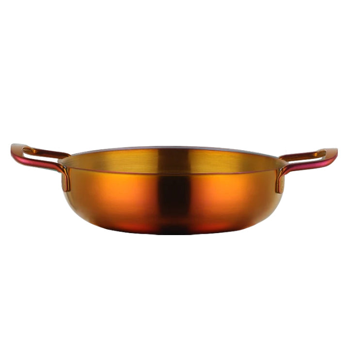 Anygleam Stock Pot Rainbow no.3-L Stainless Steel HotPot Without Lid Single-Layer Cooking Soup Noodle Sea Food Home Kitchen Restaurant Tools