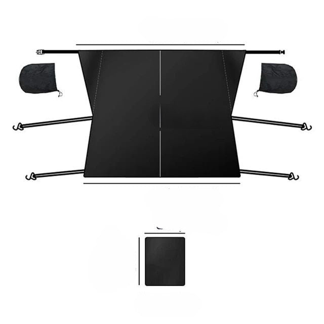 ANYPACK Car Front Windshield Cover Sun Shade Snow Car Cover Sunshield Dust Waterproof Protection Outdoor Exterior Protector