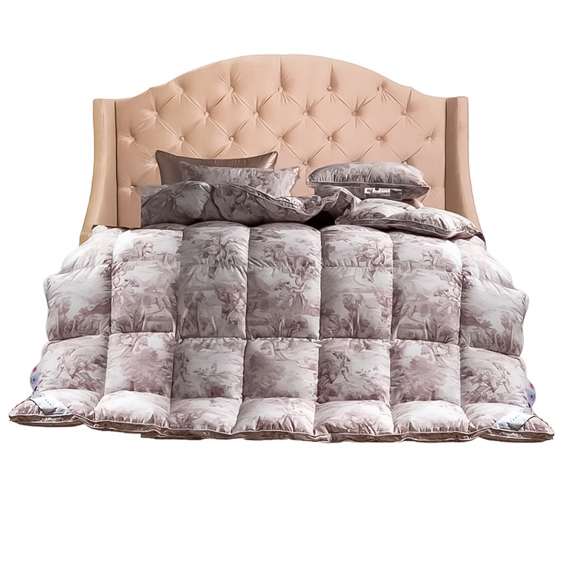 ANYHOUZ Duvet Cover Rose Gold Cloudy Fluffy Puffer Bed Comforter 200X230cm