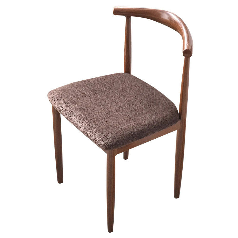 Anyseat  Chair Cover Brown Fur Stretch Seat Cover for Home Dinning Kitchen Washable Removable