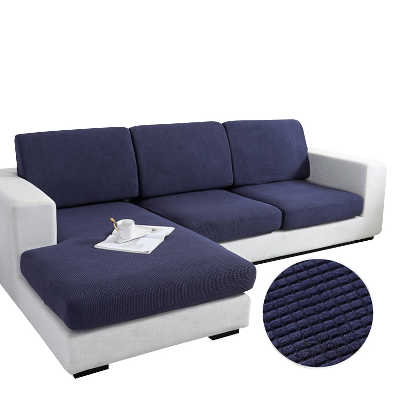 Anyseat Sofa Cover Navy Polyester Thick Stretchable Cushion For Living Room 1Pc Back Cushion