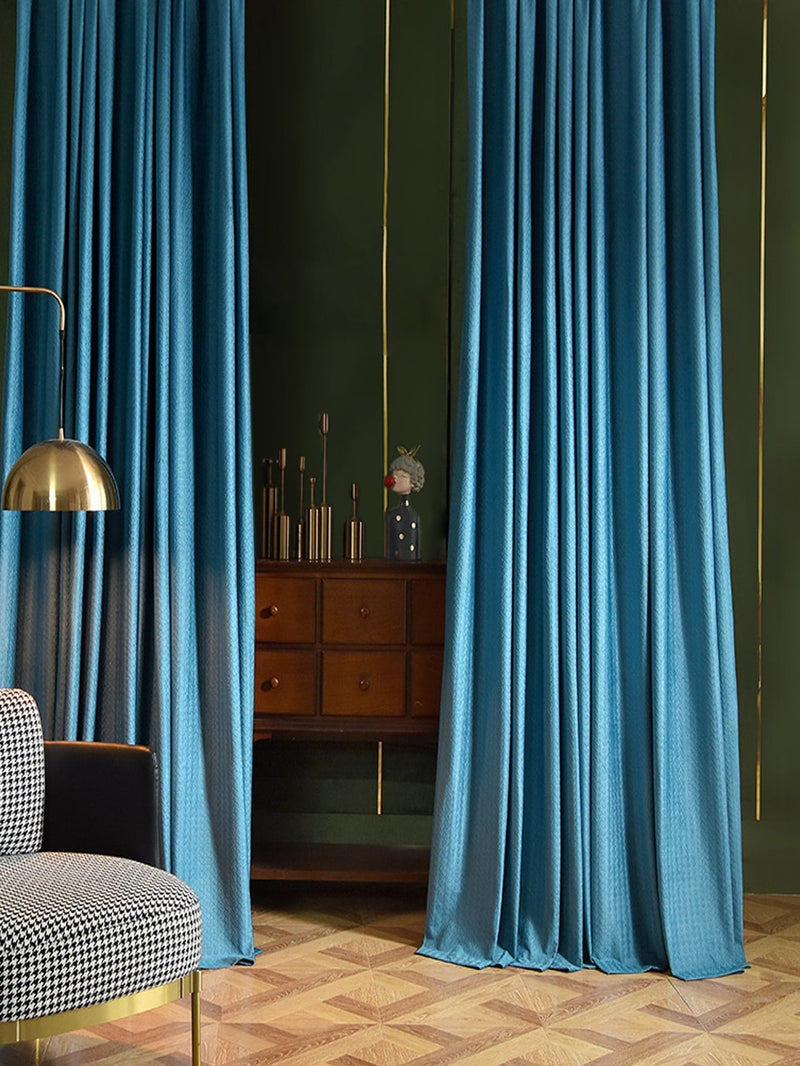 Anydrape Curtain Blue 132cmx244cm Fashionable Velvet Window Home Curtains