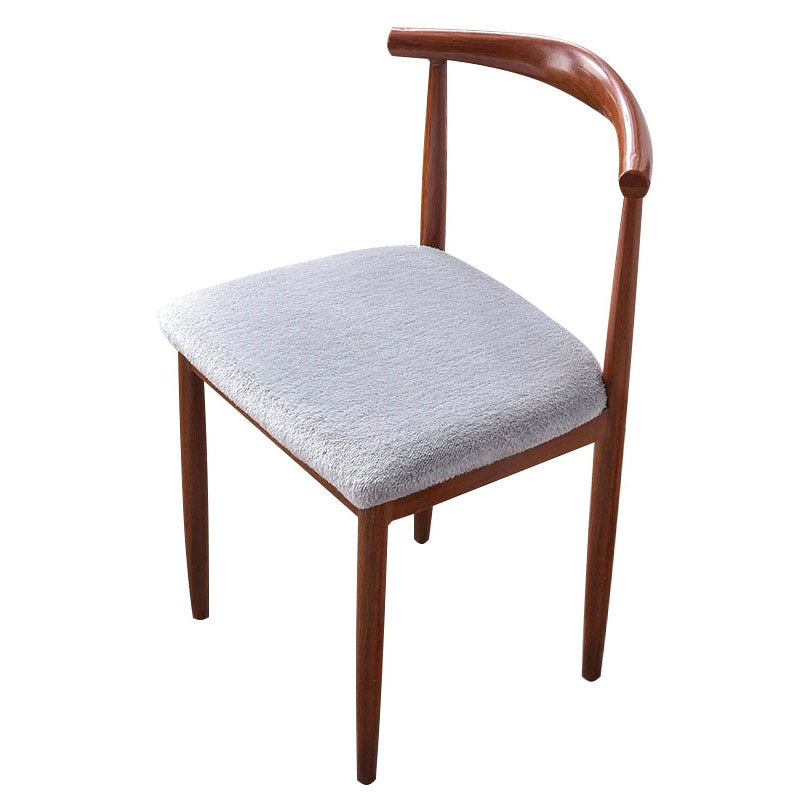 Anyseat Chair Cover Grey Fur Stretch Seat Cover for Home Dinning Kitchen Washable Removable