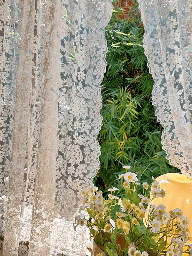 Anydrape Curtain White Rod Pocket Modern Fashionable Embroidered Sheer Curtains