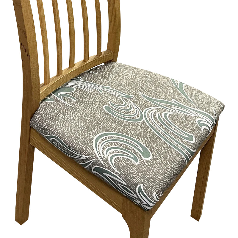 Anyseat  Chair Cover Light Brown Random Wave Print Stretch Seat Cover for Home Dinning Kitchen Washable Removable