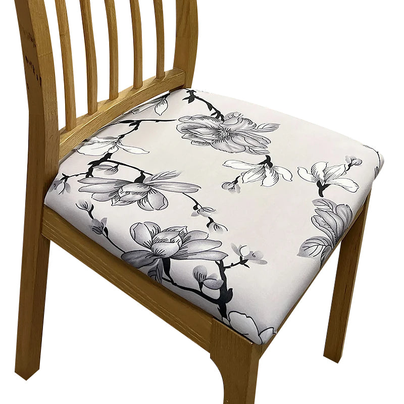 Anyseat Chair Cover Grey Floral Print Stretch Seat Cover for Home Dinning Kitchen Washable Removable