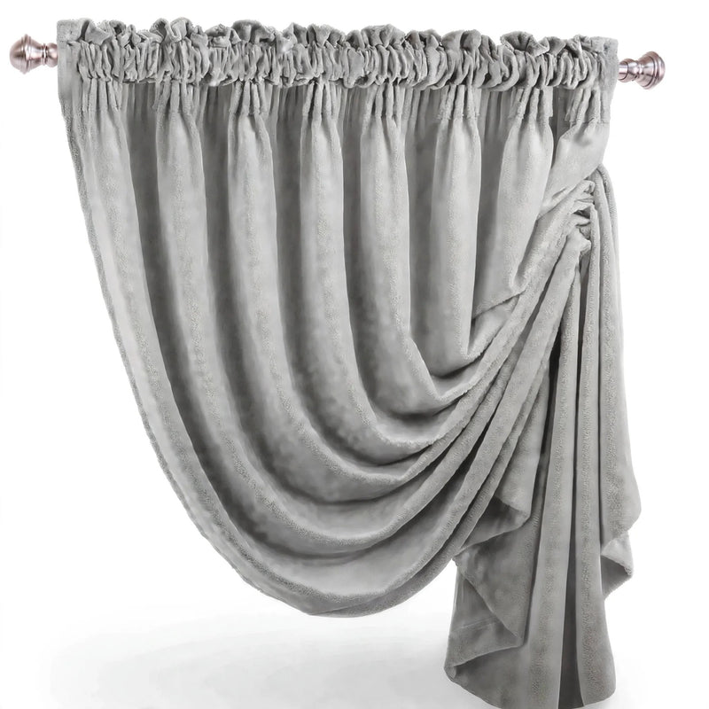 Anydrape Light Gray Velvet Blackout Curtains – High‑Quality Modern Luxury Drapes for Living Room, Bedroom & Dining Windows