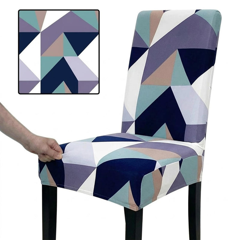 Anyseat Purple Pattern Design Chair Cover – Elastic Slipcover with Anti‑Dirt Protection for Dining Room, Kitchen, Wedding, Hotel, Banquet & Restaurant