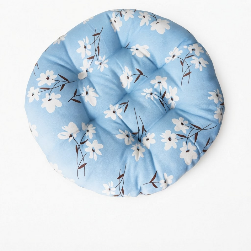 Anypillow Blue Floral Chair Pad – Soft Seat Cushion