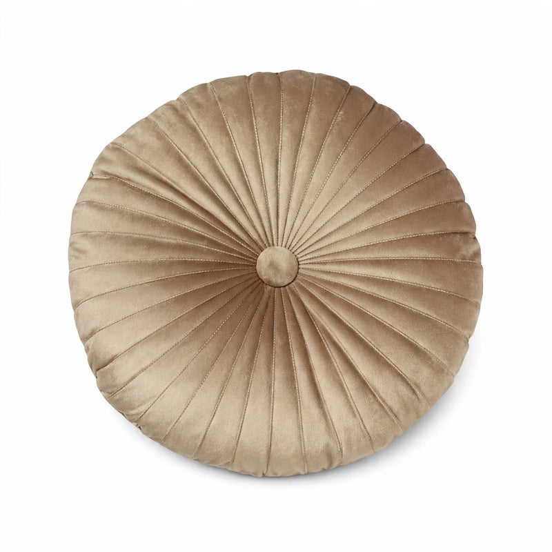 Anyhouz Pleated Round Pillow – Soft Cushion Filled Decorative Throw Pillow