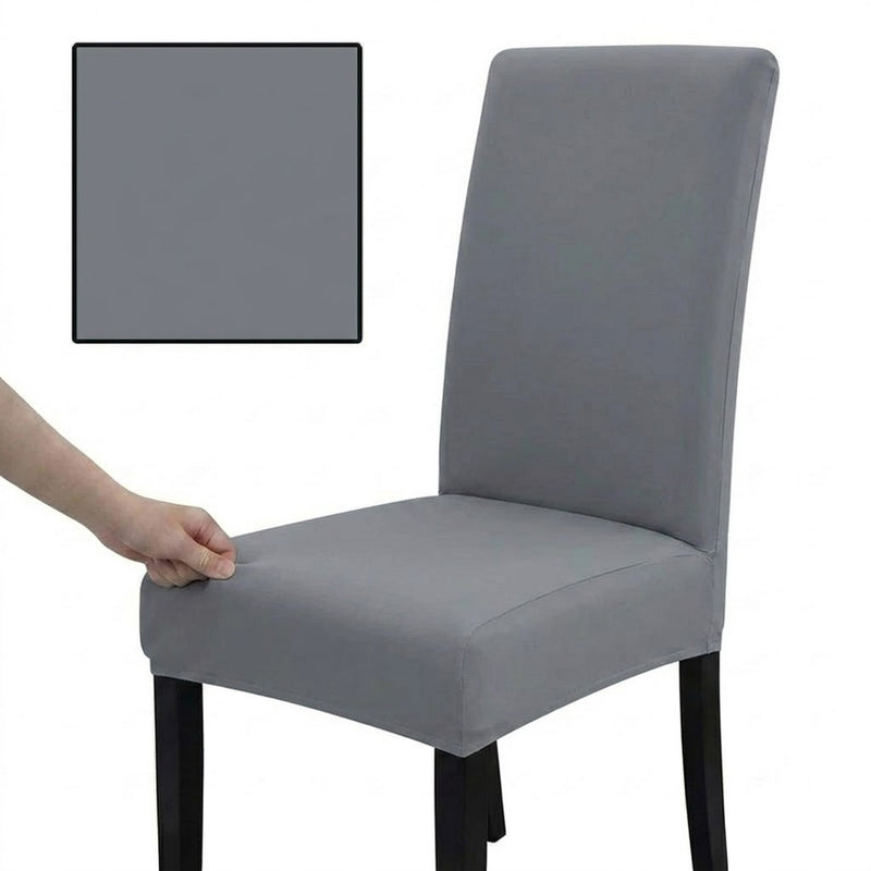 Anyseat Ash Grey Chair Cover – Waterproof Elastic Slipcover with Anti‑Dirt Protection for Dining Room, Kitchen, Wedding, Hotel, Banquet & Restaurant