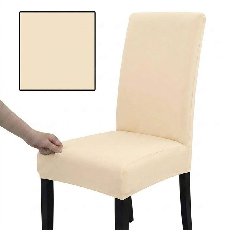 Anyseat Beige Chair Cover – Waterproof Elastic Slipcover with Anti‑Dirt Protection for Dining Room, Kitchen, Wedding, Hotel, Banquet & Restaurant