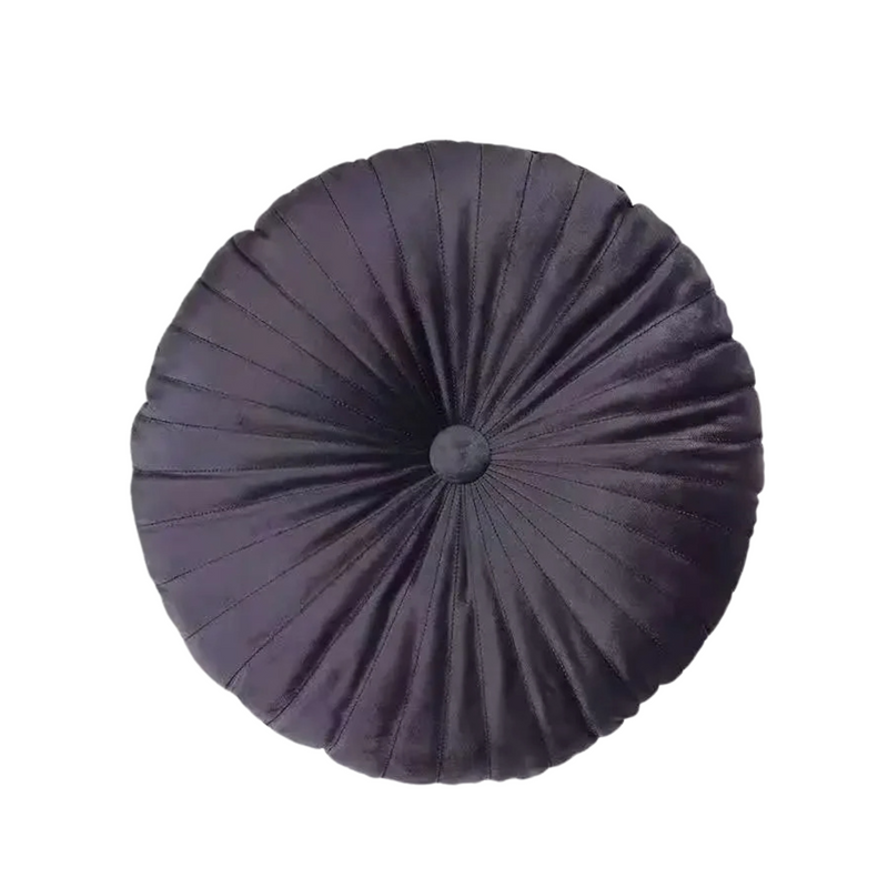 Anyhouz Pleated Round Pillow – Soft Cushion Filled Decorative Throw Pillow